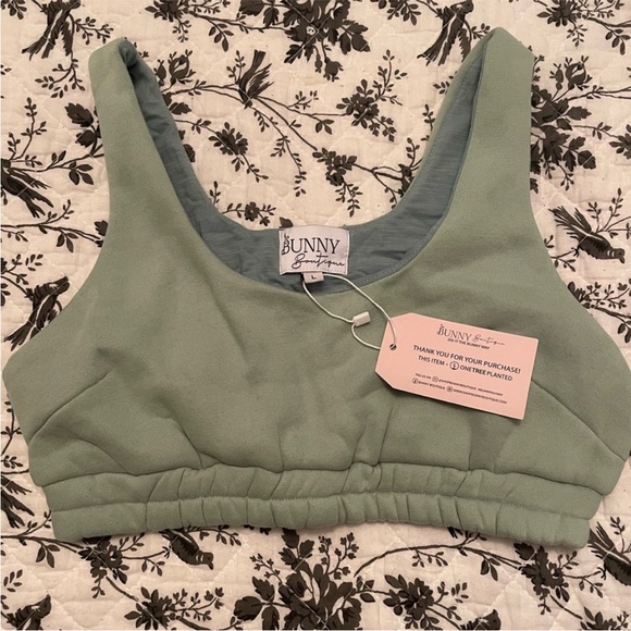 Sage Cozy Bunny Sweat Bra set of 3 - Picture 10 of 13